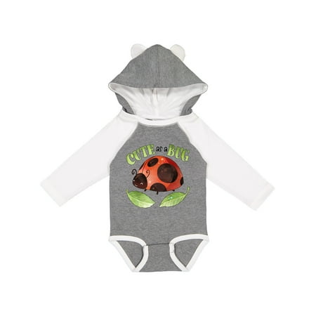 

Inktastic Cute as a Bug- Ladybug Gift Baby Boy or Baby Girl Long Sleeve Bodysuit