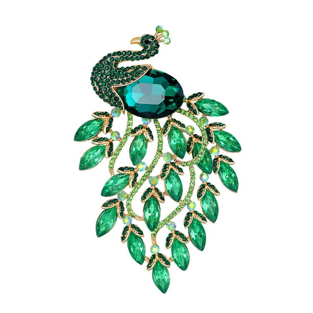 Vintage Animal Joyería Corsage Verde Fiesta Broche de aleación