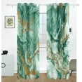 thumbnail image 2 of Coolnut Marble Texture Blackout Curtain for Bedroom, 2 Panels Thermal Insulated Blackout Drapes Long Darkening Curtains with Grommets,55"x 72", 2 of 5