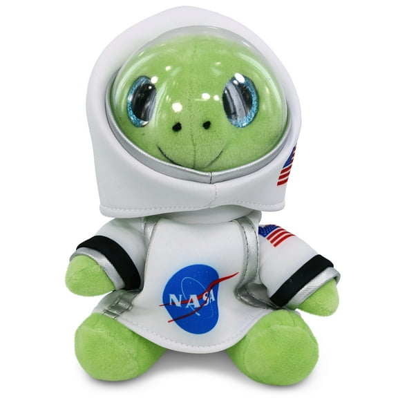 DolliBu Green Sea Turtle Astronaut Plush Toy - Ocean Life Astronaut Stuffed Animal with Space Helmet and NASA Astronaut Suit, Spaceman Doll Decor for Girls and Boys - 6 Inch