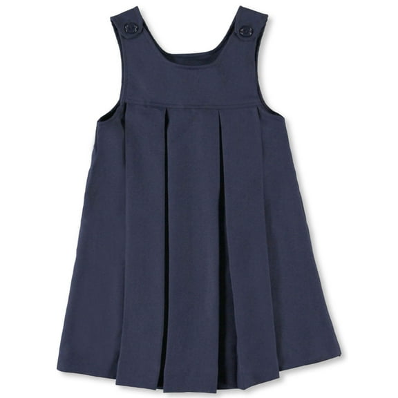 Cookie's Girls' Button-Shoulder Pleated Jumper - navy, 14 (Big Girls)