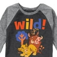 thumbnail image 3 of The Lion King - Wild! - Simon, Pumbaa, & Timon - Toddler & Youth Raglan Graphic T-Shirt, 3 of 6
