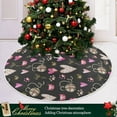 thumbnail image 6 of FMSHPON Valentine's Hearts Clues Xmas Christmas Tree Skirt Stand Mat for Holiday Party Decoration Indoor Outdoor 48 inches, 6 of 6