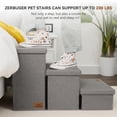 thumbnail image 4 of Pet Stairs Zerbuger de 3 peldaños con almacenamiento para perros y gatos de hasta 200 libras, 4 of 7