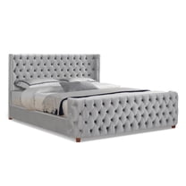 Brooklyn King Tufted Bed, Opal Grey