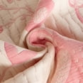 thumbnail image 4 of Ntbay 3 Layer Toddler Blanket, Muslin Cotton Jacquard Bed Blankets, Lightweight Thermal Baby Blanket, Super Soft and Warm Crib Blanket for All Seasons, Decoration Gift, 30"x40", Pink Owl, 4 of 5