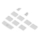 thumbnail image 3 of Embellecedor de botón de elevación de ventana de aleación de aluminio plateado para Jaguar XF 2012-2015, juego de 10 piezas, 3 of 8