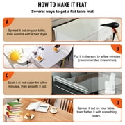 KFFKFF 80 x 42 Inch Clear Table Cover Protector,Clear Desk Protector Table Pads, 2mm Thick PVC Plastic Tablecloth Table Protector for Dining Room Table