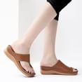 thumbnail image 6 of Ecetana Wedge Sandals for Women Flip Flops with Massage Footbed Casual Dressy Walking Sandals, 6 of 6