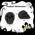 thumbnail image 4 of Costway Ceramic Fireproof Fire Pit Skull, Reusable Imitated Human Skull for Gas Black, 4 of 12