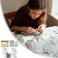 thumbnail image 1 of 15Pcs Paper Art Sheet Gold/ Sheets Decorative Metal Sheet Embossing With 2 Wire Engraving Artwork Making For Painting Gilding, 1 of 6