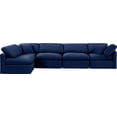 thumbnail image 4 of Meridian Furniture Indulge 164" Velvet L-Shaped Modular Sectional in Navy, 4 of 10