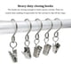 thumbnail image 3 of Ganchos para cortina de ducha Cateissary 50 piezas Plata, 3 of 6