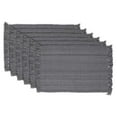 thumbnail image 1 of Design Imports Napperon à Franges Varigées Gris Ensemble de 6, 1 of 6