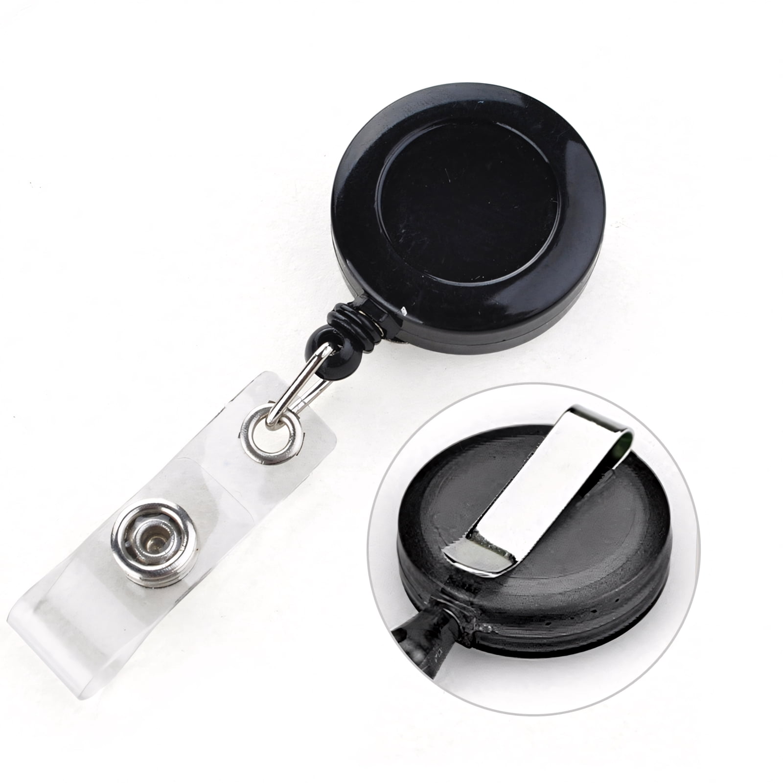 GOGO 50Pcs Wholesale Nursing Badge Holder Lanyard Reels-Black