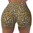 thumbnail image 2 of Goofa Leopard Printed Workout Shorts Women Seamless Scrunch Butt Lifting High Waisted Gym Booty Shorts Elastic Workout Shorts-Medium, 2 of 8