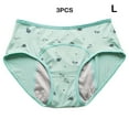 thumbnail image 2 of Sonducket Bragas de período de dibujos animados para niñas, ropa interior menstrual fisiológica, bragas, lencería transpirable para Ropa interior Verde claro L, 2 of 6