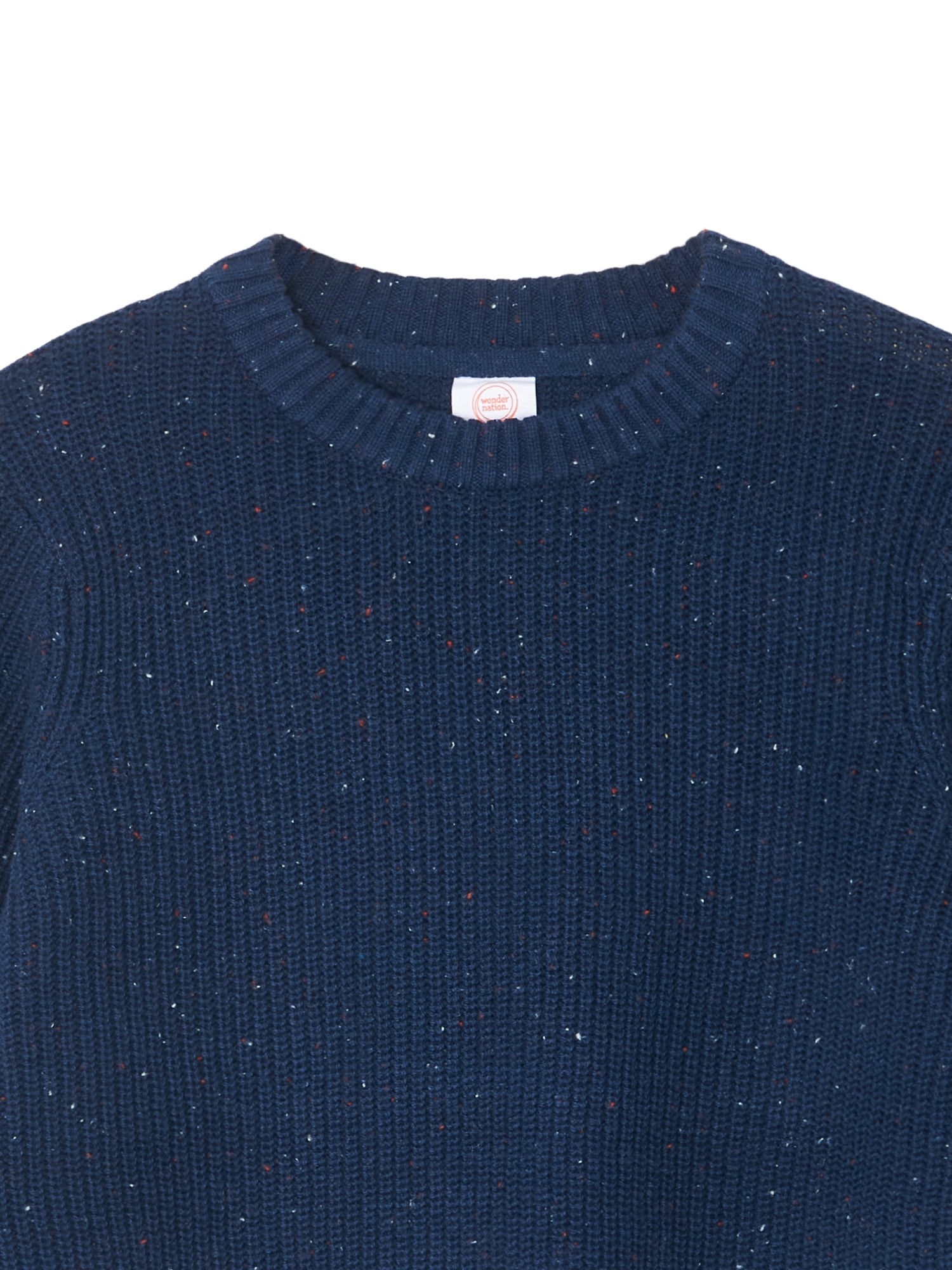Wonder Nation Boys Confetti Sweater with Long Sleeves, Sizes 4-18
