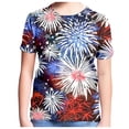 thumbnail image 2 of Ccpelsie Kids Boys and Girls T-Shirt Patriotic American Flag Kids Independence Day July 4th T-Shirt(Blue,8-9 Years), 2 of 5