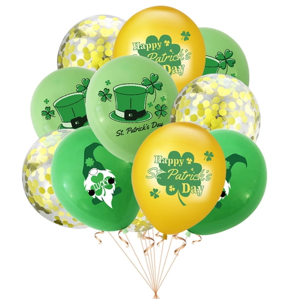 KAKOWELY 30 globos de látex para el Día de San Patricio, globos de fiesta, globos de trébol