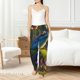 thumbnail image 4 of Balery Cute Blue Frog Pantalones de pijama para mujer, pijamas ultraligeros, pantalones de estar por casa-Small, 4 of 6