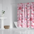 thumbnail image 2 of Waterproof Beautiful Colorful Floral Shower Curtain 72x72 Inch Boho Style Polyester Unique Shower Curtain for Bathroom Hotel Home Decor with 12 Plastic Hooks, 2 of 5