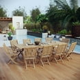 thumbnail image 2 of Modway Marina 11-Piece Teak Wood Patio Dining Set with Arm Chair in Natural, 2 of 5