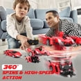 thumbnail image 4 of Remote Control Transforming Car for  Kids with LED Lights,2.4Ghz 1:18  Remote Control Car Transforming Robot,360°Rotation,One-Button Deformation Transform RC Car Toys,Gifts Toys for Boys 3-12, 4 of 7