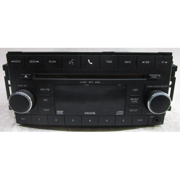 Pre-Owned 2010 10 Chrysler Sebring REQ 6-Disc CD MP3 Radio Receiver 5064949AC OEM LKQ - Verify Specific Vehicle Fitment In Description - (Good)