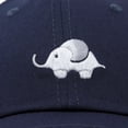 thumbnail image 5 of DALIX Cute Elephant Hat Cotton Baseball Cap in Navy Blue, 5 of 7