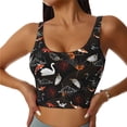 thumbnail image 2 of Lsque Animal Koi Fish Printed Women'S Sports Bra, Compression, Moisture Wicking, High-Impact Sports Bra For Women,Supportive sports bra-X-Large, 2 of 9