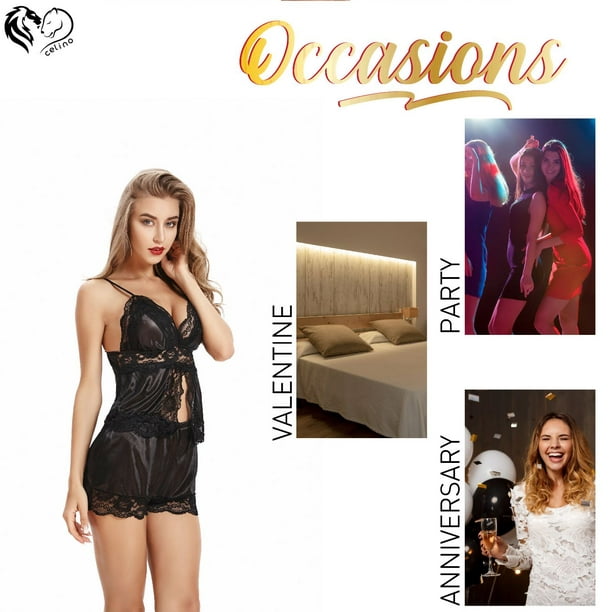 Buy Celino's Sexy Lace Babydoll Lingerie Set for Women - ShopCelino