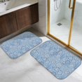 thumbnail image 5 of Paisley and Damask Blue Pattern Bath Mat Set Of 2,Non-Slip Rug for Bathroom,Kitchen,Bedroom,Entrance, 30x17 and 23.5x15.7 Inches, 5 of 5