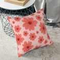 thumbnail image 6 of Square Throw Pillow Covers with Core, Flowers Pink Floral Stamp Pillows for Sofa Beds, 20 x 20 inches Multicolor, 6 of 9