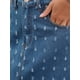thumbnail image 5 of Falda de mezclilla Miaxi Inspire Chic para mujeres, de cintura alta, con puntos suizos, abertura trasera, falda de columna casual, tamaño M azul, 5 of 6