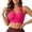 A-Hot Pink672, variant on Women Sports Bras Seamless Racerback Sports Bras Removable Pads Daily Wear Wireless Workout Running Bra Activewear