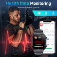thumbnail image 6 of EIGIIS Smart Watch for Men Smartwatches with Bluetooth Call Function 1.86” HD Military Fitness Trackers Watch with Heart Rate Sleep Monitor Pedometer Step Counter Alarm Black, 6 of 9