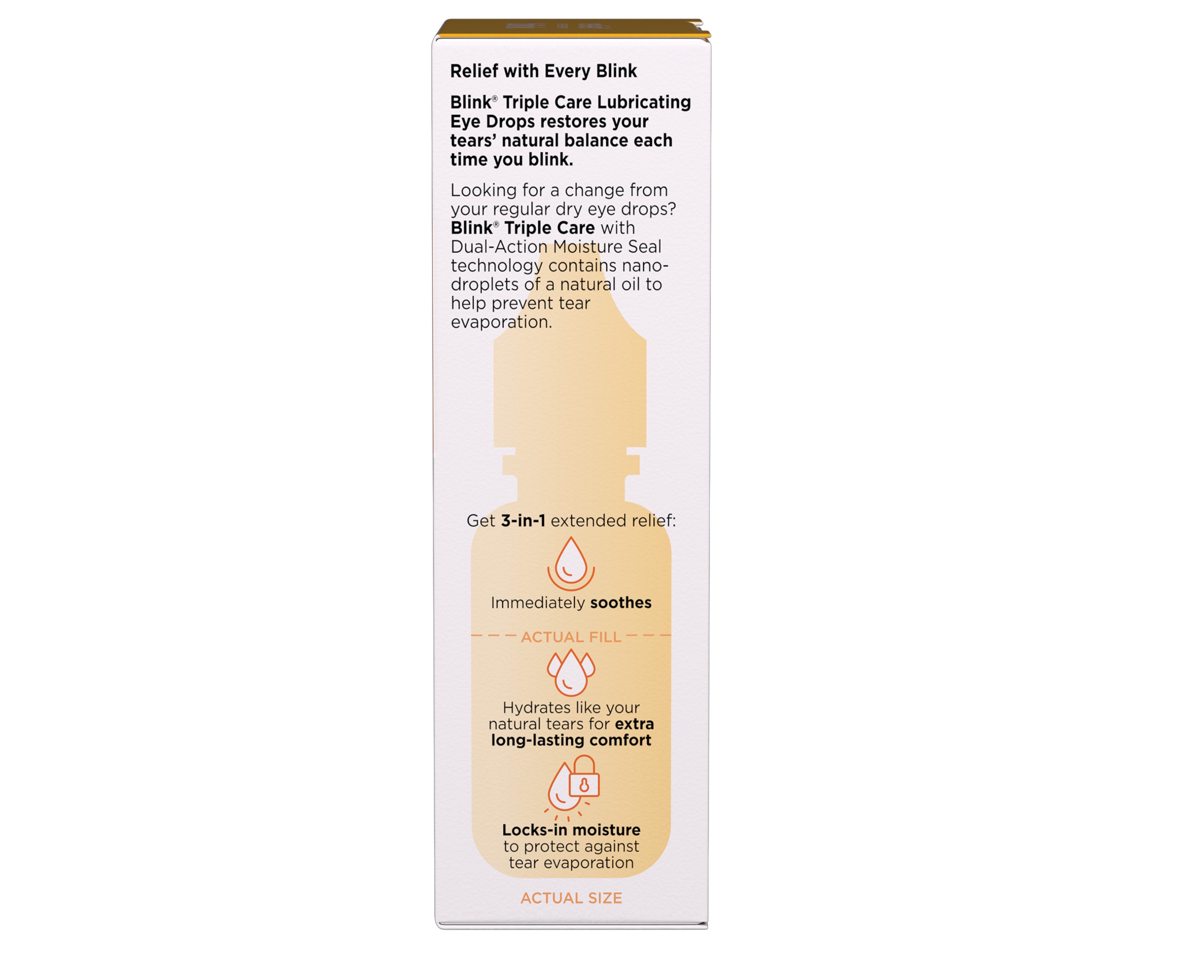 5 Pack - Blink Triple Care Lubricating Eye Drops – Long-Lasting Hydration for Moderate to Severe Dry Eyes, Moisturizes & Soothes with Hyaluronate, 0.34 Fl Oz