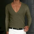 thumbnail image 2 of BJUTIR Mens Long Sleeve T Shirts Long Sleeves V Neck Solid Pullover Casual T Shirt Blouse, 2 of 5