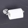 thumbnail image 3 of Soporte de papel higiénico de acero inoxidable, dispensador de portarrollos de papel higiénico, soporte de pared redondo medio abierto para baño y cocina, 3 of 8
