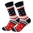 thumbnail image 2 of Bxsruta Men‘s Independence Day Novelty Socks Comfortable Breathable Mid Length Crew Socks for Daily Wear, 2 of 4