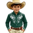 thumbnail image 4 of JAJAHO Western Cowboy Shirts For Boys Kids Long Sleeve Floral Retro Style Button Down Collared Shirts 4-13Y Comfy Tops, 4 of 4