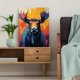 thumbnail image 5 of Qisvanset Framed Canvas Wall Art 12x16 Inch Colorful Abstract Moose Panoramic Canvas Art, 5 of 5