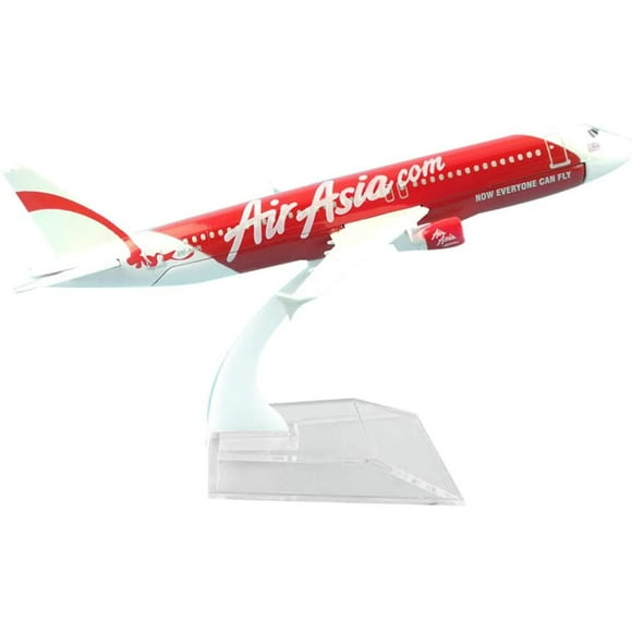 1/400 A320 Air Asia Airplane Model Toy,Alloy Plane Aircraft Airplane Model Kids Toy Birthday Gift