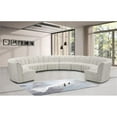 thumbnail image 2 of Maklaine 10-Piece Contemporary Velvet Modular Sectional in Cream, 2 of 4