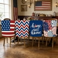 thumbnail image 4 of Patriotic Chair Covers Set of 4 for Independence Day and Memorial Day Decorations, American Flag Design Polyester Chair Back Covers for Home Kitchen Dining Party Holiday, 4 of 6