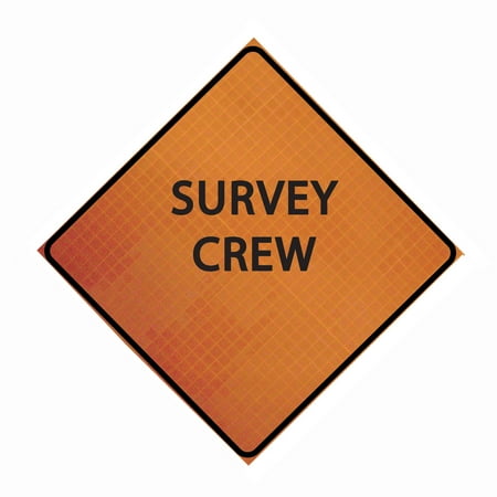 Cortina Safety Products- 07-800-4040 48" Superbright Reflective Rollup, Survey Crew