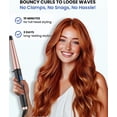 thumbnail image 3 of Ceramic Tapered Curling Wand 0.5-1 Inch Beachy Waves, 1/2-1 Inch Curling Iron for Long Hair,Dual Voltage Hair Wand Curler with LCD Display 225-450℉|Glove Include, 3 of 7