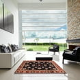 thumbnail image 6 of Ahgly Company Indoor Square Abstract Rust Pink Oriental Area Rugs, 6' Square, 6 of 6