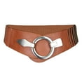 thumbnail image 5 of Deyuer Wide Elastic Belt Women Versatile Solid Color Stretchy Dress Belt Faux Leather Alloy Buckle Waistband.Camel, 5 of 7